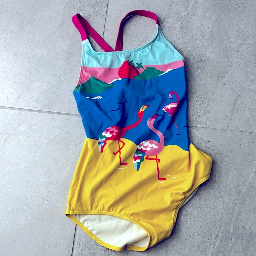 COPY - Mini Boden 11-12 flamingo swim